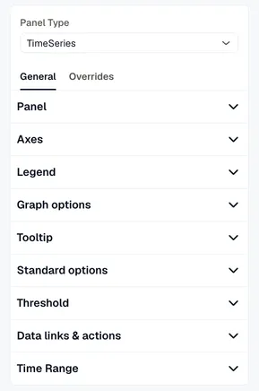 General settings panel