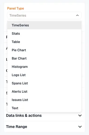 Panel Type dropdown