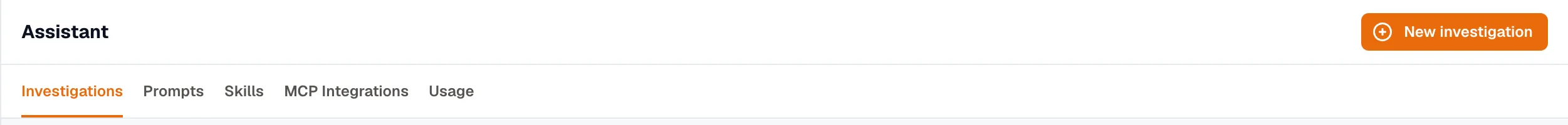 Assistant module tabs