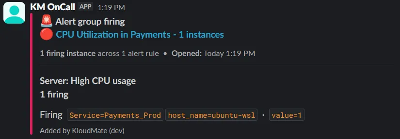 Notification using a custom title