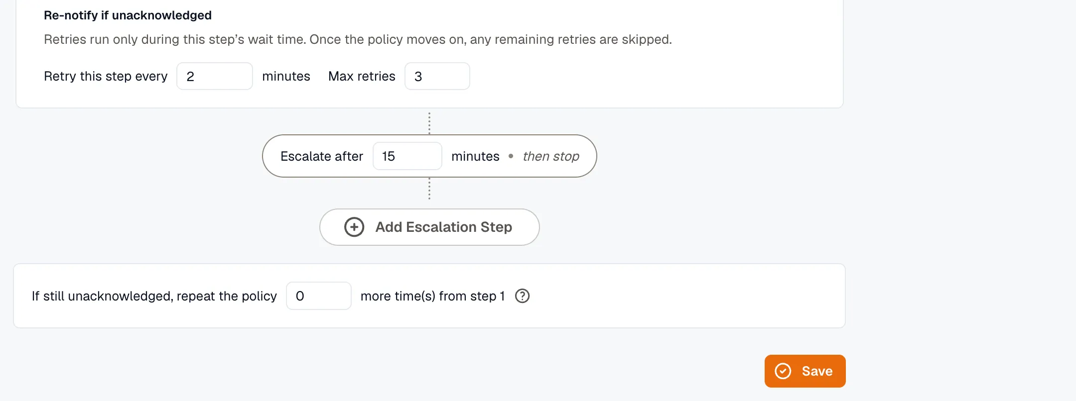 Step retry configuration and connector
