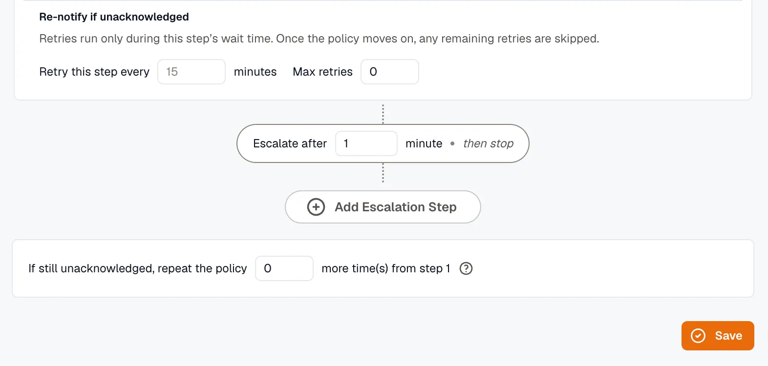 Step retry configuration and connector